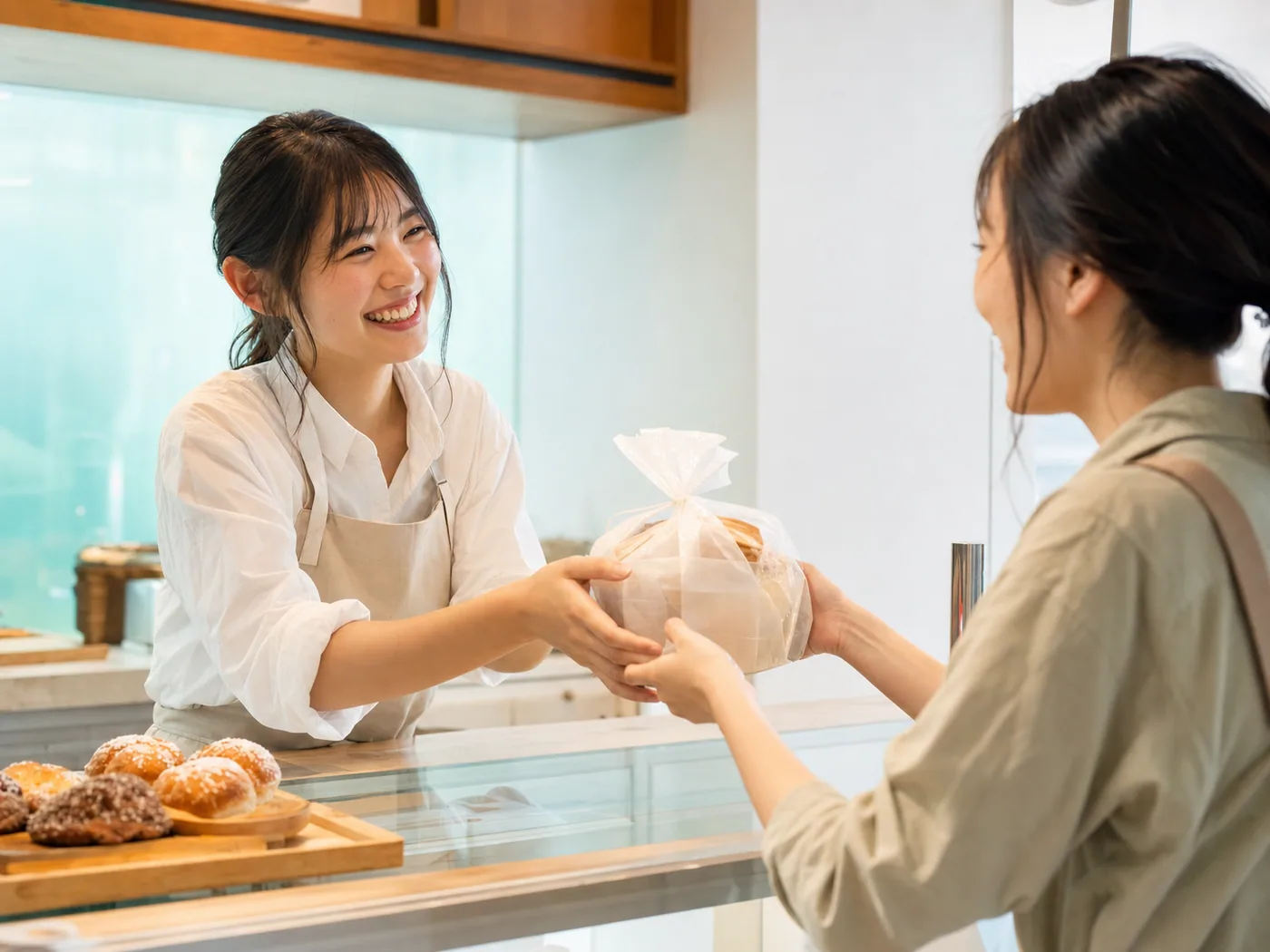 店舗でお客様を迎えるスタッフのイメージ